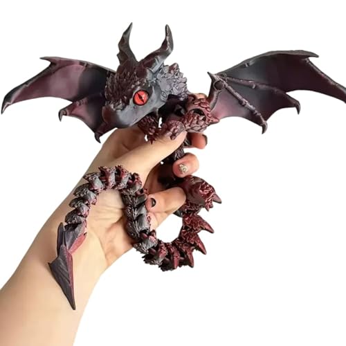 Rufevee 3D-Gedruckter Drache mit Flügeln, 3D-gedruckte Tiere, 3D-gedruckte bewegliche Tiere, Home Office Dekor Executive Desk Spielzeug Rufevee 3D-Gedruckter Drache mit Flügeln, 3D-gedruckte Tiere, 3D-gedruckte bewegliche Tiere, Home Office Dekor Executive Desk Spielzeug von Rufevee