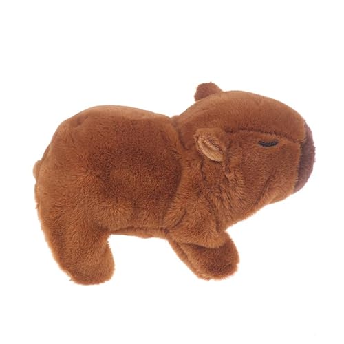 Rufevee Niedliches Cartoon-elektronisches Plüsch-Capybara-Spielzeug kann gehen, weiche gefüllte Capybara-Puppen für Kinder, Geburtstags Geschenke von Rufevee