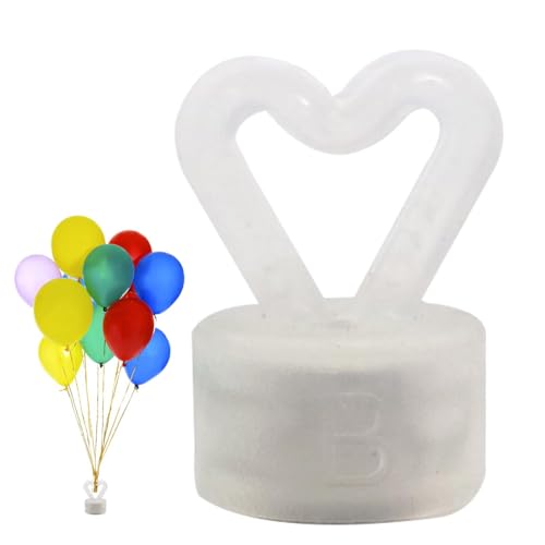 Ballongewichte - 10 Stück Magnetisches Ballongewicht, weiße Ballonhalter schwere Gewichte, wiederverwendbare herzförmige Ballongewichte für Hochzeiten von Ruhnjyg