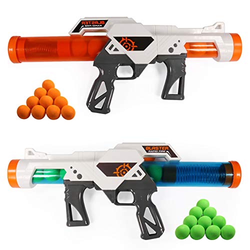 RuiDaXiang Kinder spielzeugpistole,2pcs Dual Battle Pack, Foam Ball Air Powered Shooter Toy Gewehr Für Kinder ab 6+ Jahren,Teenager, Erwachsene von RuiDaXiang