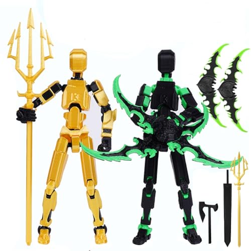 RuiDay Actionfigur T13, 3D-Druck Multi-Snodate Mobile Figuren, Nova Action Figure T13, Lucky 13 Roboter Action Figure for Complete Body Activity, Robot Set 13. (A+B) von RuiDay