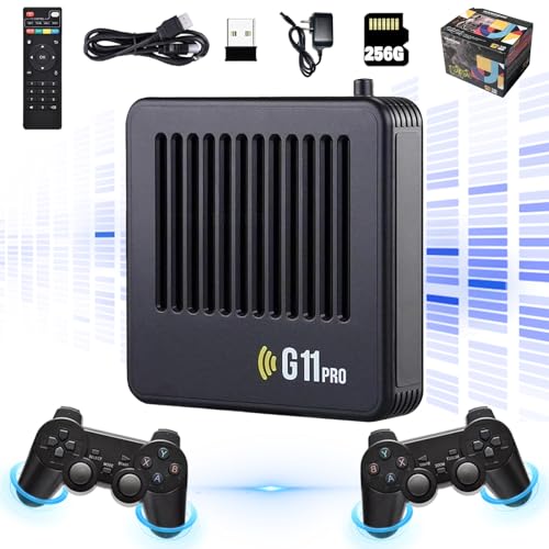 G11 Pro Konsole, Retro Konsole G11 Pro, G11 Pro Game Box Konsole, 4k, Retro Wave G11 Pro, Tv-Spielekonsolen, Plug and Play, Archivable, with 2 Wireless Dual Controllers (256GB) von Ruileyou