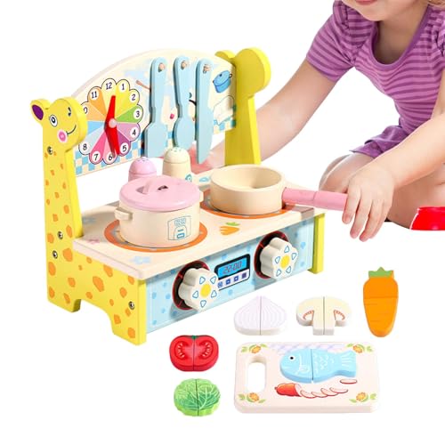 Kids Kitchen Playset, Kinder Spielen Küche - Küchenspiele giraffenförmige Treps Play Toys - Vielseitiger Koch so tun das Play Set so, als ob sie Spiel für Kinder Mädchen tun von Ruilonghai