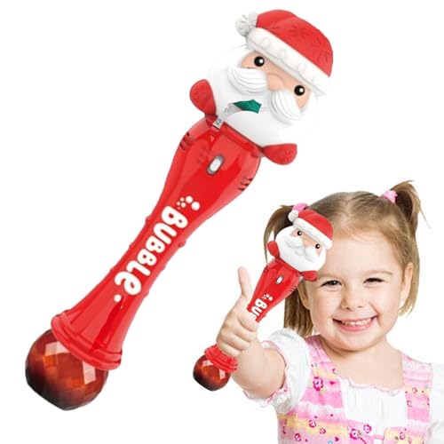 Santa Bubble Blower Zauberstab,Weihnachts-Blasenstäbe | Seifenblasenmaschine für den Außenbereich,Automatischer Seifenblasenhersteller mit farbenfroher Beleuchtung, automatische von Ruilonghai