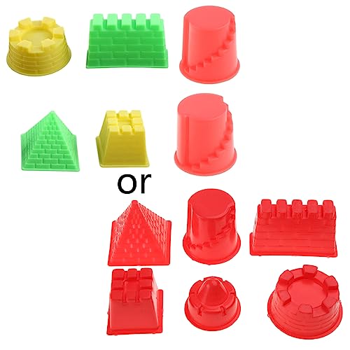 Ruiogoe Interessanter Strandsand Für Spielspielzeug Sommerspielzeugset 6pcs Schloss Gebäudeform Form Sand Bildhauere Für W/Pyramid Beac von Ruiogoe