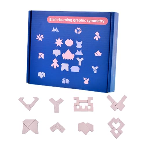 Rukjmqi Denksport-Blöcke für Kinder, Bunte 3D-Blöcke mit Puzzle-Intelligenz, Kreative Puzzles, Denksportblöcke für Symmetrie-Rätsel, sicher für Kinder, und Mädchen von Rukjmqi