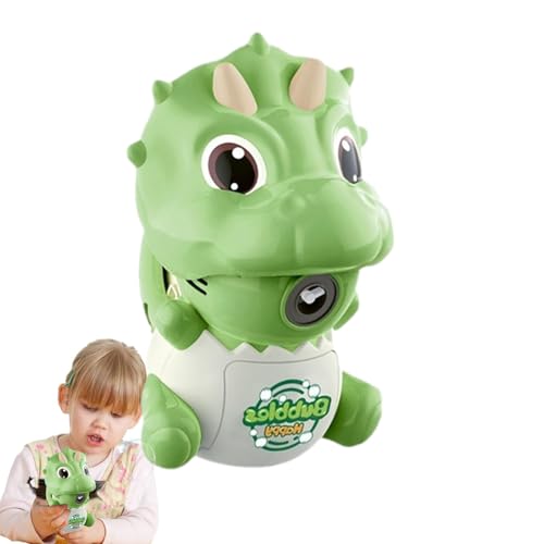 Rukjmqi Dinosaurier-Blasengebläse, Dino-Blasenmaschine, Automatische Seifenblasenmaschine, Blasenspielzeug, Spiele für drinnen und draußen, Blasenblasmaschine für Kinder ab 3 Jahren von Rukjmqi