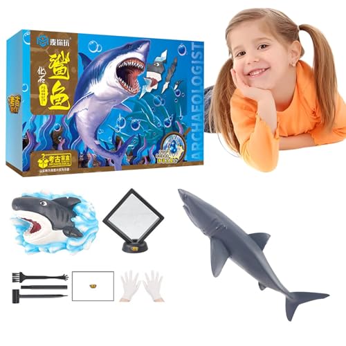 Rukjmqi Grabungsset für Tiere, Grabungsset für Fische - Erkundendes Spielzeugset mit Meerestieren,Lern- und Bildungsspielzeug, Fish Life Dig Kit, pädagogisches Wissenschaftsabenteuer für Mädchen, von Rukjmqi