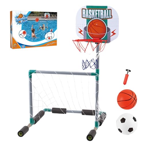 Rukjmqi Outdoor Pool Basketball Hoop, Swimmingpool -Basketballspiel, Schwimmende aufblasbare Pool -Basketballspielzeug, Einstellbare Höhe im Innenbereich im Freien im Freien Wasserspielzeug für von Rukjmqi