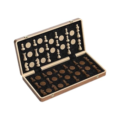 Rukjmqi Schachspiel Klappbar Typ,Magnetisches Holz Schachbrett Set - Reiseaktivitäten Für Wartebereich Autofahrt Familienspielabend Unterricht Rukjmqi Schachspiel Klappbar Typ,Magnetisches Holz Schachbrett Set - Reiseaktivitäten Für Wartebereich Autofahrt Familienspielabend Unterricht von Rukjmqi
