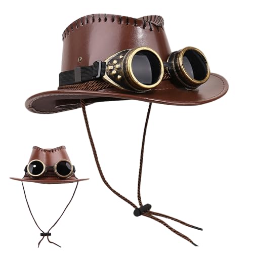 Rukjmqi Steampunk Zylinderhüte für Herren | Lässige Sonnenlichtschutz Hüte | Fotozubehör Mit Goggles Deko Für Mottopartys Veranstaltungen Modenschauen Theateraufführungen Rukjmqi Steampunk Zylinderhüte für Herren | Lässige Sonnenlichtschutz Hüte | Fotozubehör Mit Goggles Deko Für Mottopartys Veranstaltungen Modenschauen Theateraufführungen von Rukjmqi