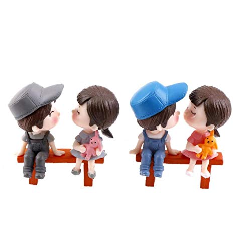 Ruluti 3pcs / Set Mini Hocker Paare Puppen Feegarten Miniatures Dekor DIY Micro Landschaft Puppenstuben/Terrarium Action-Figuren Figur B von Ruluti