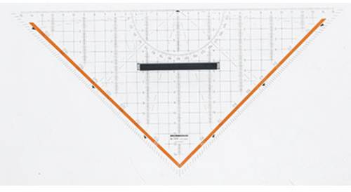 Rumold Geometriedreieck 1058 Transparent Länge der Hypotenuse: 32.5cm von Rumold