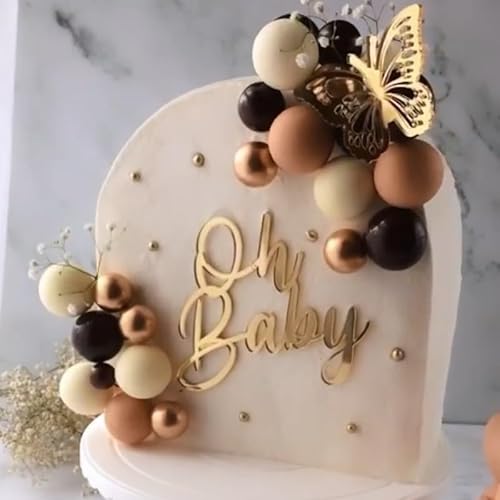 Oh Baby Cake Topper Oh Baby Kuchen Topper Baby Dusche Kuchen Dekoration Babyparty Tortendeko Kuchenstecker für Baby Shower Gender Reveal Partydeko von RunFar shop