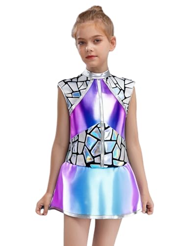 Runhomal Mädchen Alien Kostüm Astronaut Space Girl Verkleidung Metallic Tanzkleid Minikleid Tanzkostüm Halloween Karneval Fschingskostüm Blau 170 Runhomal Mädchen Alien Kostüm Astronaut Space Girl Verkleidung Metallic Tanzkleid Minikleid Tanzkostüm Halloween Karneval Fschingskostüm Blau 170 von Runhomal