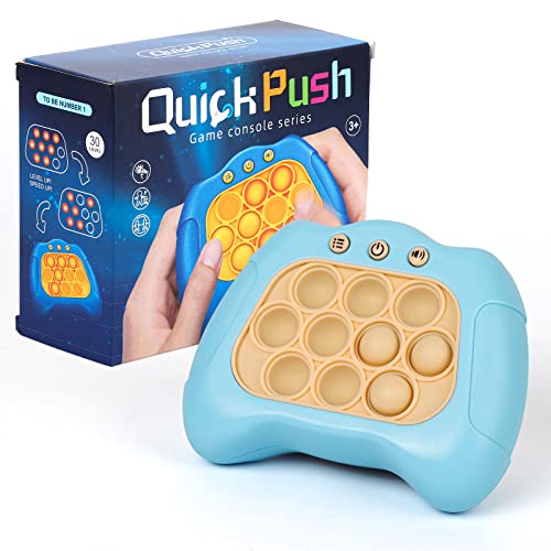 Popping Game Controller, Schnelle Push Sensory Fidget Spielzeug für Kinder, Spaß Stress Relief Spielzeug für Kinder Erwachsene, Responsiveness Training Spielzeug (Light Blue) von Runmeihe