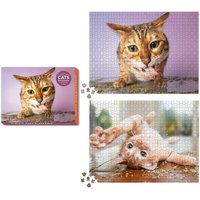 Cats on Catnip 2-In-1 Double-Sided 1,000-Piece Puzzle von Running Press Book Publishers