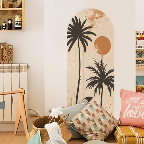Runtoo Großer Boho-Wandkunst-Aufkleber, Motiv: Palme, modern, schlicht, für Schlafzimmer, Kopfteil, Wohnzimmer, Kinderzimmer, Büro, Heimdekoration Runtoo Großer Boho-Wandkunst-Aufkleber, Motiv: Palme, modern, schlicht, für Schlafzimmer, Kopfteil, Wohnzimmer, Kinderzimmer, Büro, Heimdekoration von Runtoo