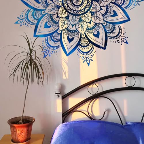 Runtoo Wandtattoo, halbes Mandala, Boho-Blume, Wandaufkleber für Wohnzimmer, Schlafzimmer, Kopfteil, Yoga, Heimdekoration Runtoo Wandtattoo, halbes Mandala, Boho-Blume, Wandaufkleber für Wohnzimmer, Schlafzimmer, Kopfteil, Yoga, Heimdekoration von Runtoo