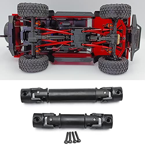 Runup 1 Paar Metall Stahl Antriebswelle CVD Gelenkachse Antriebswelle für TRX4M Bronco Defender 1/18 RC Crawler Auto Upgrade Teile von Runup