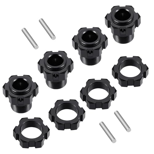 Runup 4PCS RC Aluminium Rad Sechskantmutter Adapter Set für 1/8 Arrma Kraton EXB 1/7 Mojave 4S RC Car Upgrade Teile (17mm) von Runup