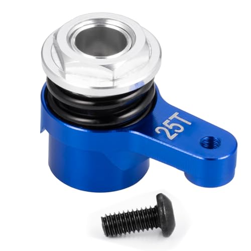 Runup Aluminium 25T Entlastung Lenkung Servo Horn Einstellbare Stärke Servo Saver Arm Getriebe Schaltung Entlastung Servo Arm für 1/18 LOSI Mini LMT 4WD RC Car (Blau) von Runup