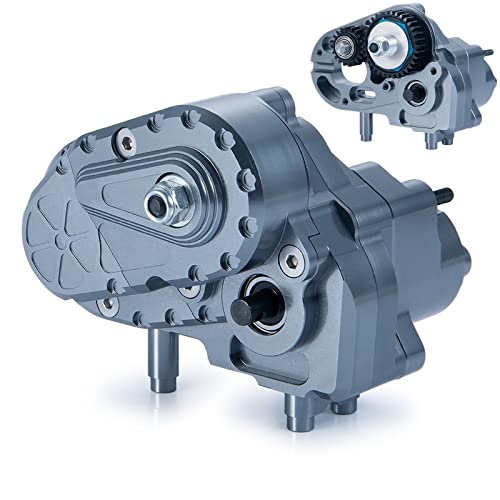 Runup Aluminium-Getriebegehäuse mit Getriebe für 1/10 Axial SCX10-AXI03004 Capra RC Auto Upgrade Teile von Runup