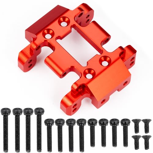 Runup Aluminium Kufenplatte Getriebeplatte Getriebehalterung für 1/18 Redcat Ascent Upgrade Parts (Rot) von Runup