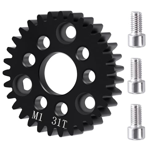 Runup Harden Steel Spur Gear 31T 32T 33T 35T - 1PC für TRA-XXAS ARRMA Fernbedienung Crawler Auto Upgrade Zubehör (31T) von Runup