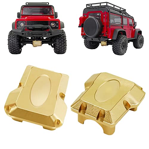 Runup Messing Vorderachse Hinterachse Differenzial Abdeckungen für TRX4M Bronco Defender 1/18 Crawler Auto Upgrade Teile 2 Stück von Runup