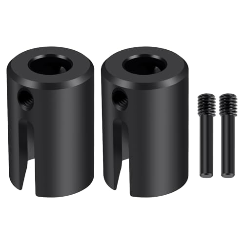 Runup Steel Drive Cup Front & Rear Diff Differential Output Cup 2pcs/4pcs Upgrades Teil für 1/10 Tra-xxas E-Revo 2.0 VXL RC Car, Schwarz (2PCS) von Runup