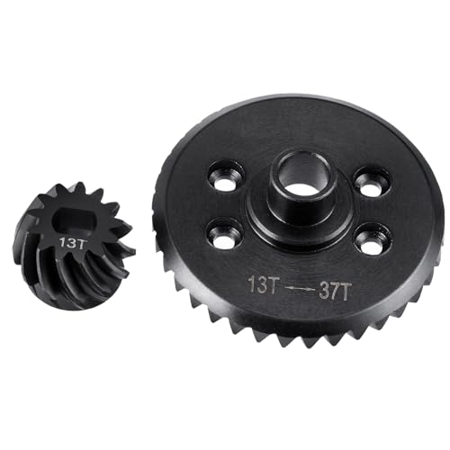 Runup Carbon Steel Diff Gear 37T 13T Achsdifferentialgetriebe für 1/10 Tra-xxas Slash E-MAXX 4X4 XO-01 RC Car (Hinteren) von Runup