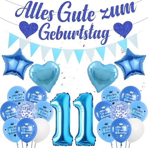 geburtstag deko ballon blau (11 Jahre alt) von Runyuzi