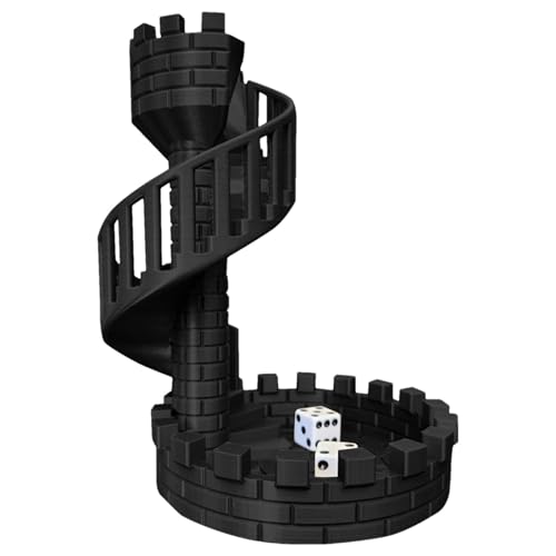 Würfelturm, Würfelturm Mit Tablett Für Rollenspiele, Premium Würfelturm Für Tabletop Spiele, Würfelturm Mit Tablett Für Tisch-Rollenspiele, Würfelturm Im Mittelalter-Stil Für Heimbar-Dekoration von Ruoptree