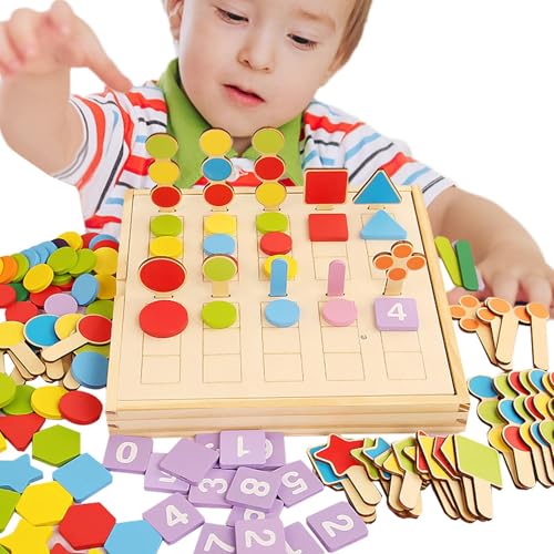 Mathematikspiele für Kinder 5–7, Holzzahlenpuzzle Mathematikspiel, multifunktionale Lernbox, Additions- und Subtraktionsspiele, Vorschul-Lernaktivitäten für Kinder, Familienzeit, Freunde von Rurunklee