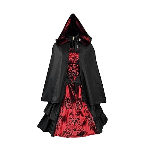 Rurunklee Cosplay-Kostüme | Elegantes Kleid im europäischen Stil, Retro-Vintage-Ballkleid, elegantes Ballkleid im europäischen Stil, für Familienfeier, Halloween, Verkleidungen von Rurunklee