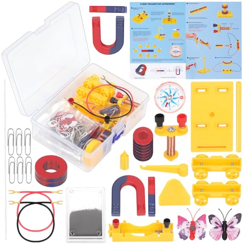 Rustark 39Pcs Science Magnet Kit Physics Electromagnet Experiment Set Labs Science Magnet Set Physics Science Magnet Kit Education Science Experiment Tools for School Students Education von Rustark