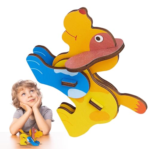 3D-Tierpuzzle, 3D-Tierpuzzle für Kinder - Löwenpuzzle,Puzzles für Kinder, Lernspielzeug, Holztier-Puzzle, Cartoon-Modellspielzeug von Ruwshuuk