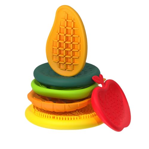 Fidget Toys Sinnessteine ​​für Kinder, 6er-Pack Textur-Sorgensteine, sensorischer Fidget Toys Stone, pädagogischer Sinnesstein, Beruhigungsstein, Obstspielzeug zur Linderung von Angstzuständen von Ruwshuuk