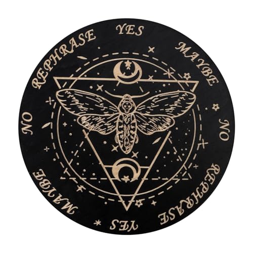 Pendelbrett, Wünschelruten-Wahrsagungsbrett, metaphysisches Nachrichtenbrett, metaphysische Bretter mit Buchstaben, hölzerne Nachrichtenplanchette, Hexerei-Wicca-Altar-Zubehör-Set von Ruwshuuk