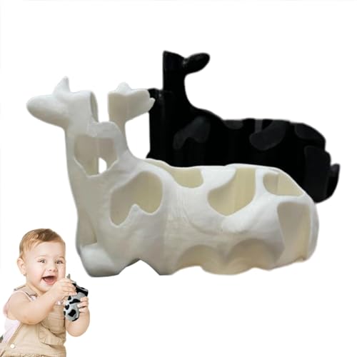 Ruwshuuk 3D-gedrucktes Kuh-Fidget,3D-gedruckte Tierkuh - Kuhfiguren und Statuen,Abnehmbares Stressspielzeug, niedliche Fidget-Miniaturen, stilvolle kreative Tierfiguren für Arbeitsplatz, Zuhause, von Ruwshuuk