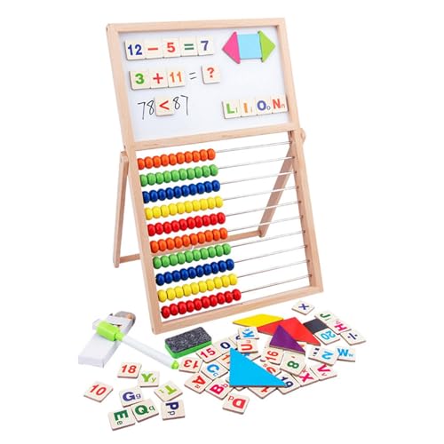 Ruwshuuk Abakus-Mathe-Spiele, Abakus für Kinder-Mathe | Vielseitiges Abakus-Mathe-Zählspielzeug aus Holz,Kreative pädagogische Mathe-Spiele, Vorschul-Lernspielzeug für den Heimkindergarten von Ruwshuuk