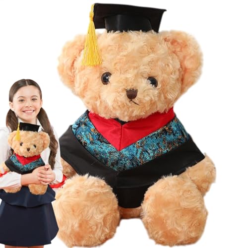 Ruwshuuk Abschlussplüsch, ausgestopfter Abschlussbär,Süße Cartoon Doll weiche Raumdekoration - Graduation Plüschbär Stofftiere mit und Kleidung für Freunden Verwandte College High School Party von Ruwshuuk