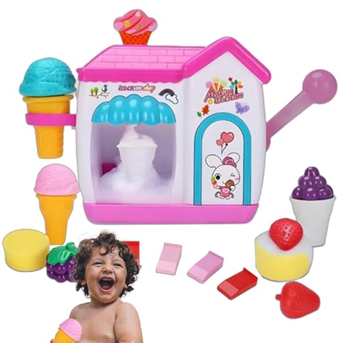 Ruwshuuk Badewannenspielzeug für Kinder, Seifenblasen-Gebläse für die Badewanne - Niedliches Schaummacher-Badespielzeug | Pretend Cake Play Set Safe Bubble Maker Spaß für Kinder Mädchen von Ruwshuuk