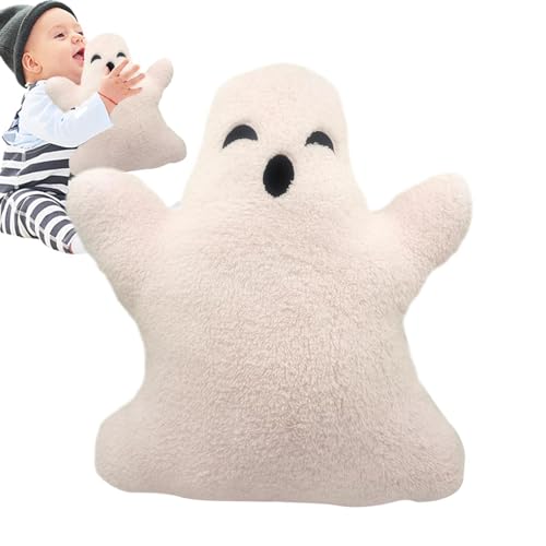 Ruwshuuk Geister-Plüschkissen, Geister-Halloween-Kissen, Plüsch-Geist-Halloween-Babyspielzeug, Halloween-Geist-Stofftier, Kleinkind-Halloween-Spielzeug für Familie, Freunde, Kinder, Weihnachten, von Ruwshuuk