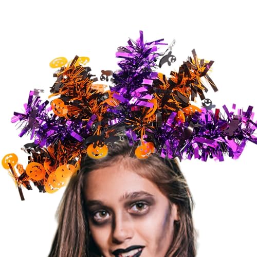 Ruwshuuk Halloween- -Stirnbänder, Geister-Stirnbänder für Frauen,Bunte Wollstreifen Halloween Kostüm Stirnbänder | Cosplay-Requisiten, Halloween-Kopfbedeckung, Partygeschenke für Frauen und von Ruwshuuk