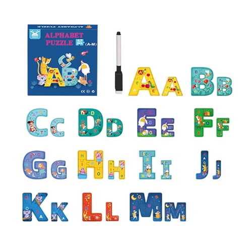 Ruwshuuk Kinder Puzzle Spielzeug - Buchstaben Puzzle ABC-Lernspielzeug,Pädagogisches Lernspiel Mit Cartoon-Motiven Für & Mädchen Ab 3 Jahren Für Vorschule, Kindergarten & Klassenzimmer Ruwshuuk Kinder Puzzle Spielzeug - Buchstaben Puzzle ABC-Lernspielzeug,Pädagogisches Lernspiel Mit Cartoon-Motiven Für & Mädchen Ab 3 Jahren Für Vorschule, Kindergarten & Klassenzimmer von Ruwshuuk