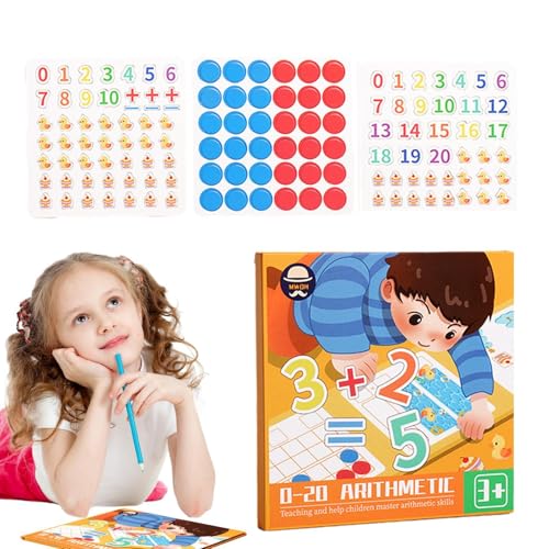 Ruwshuuk Kindergarten-Lernspiele, Mathe-Spielzeug, Buntes Cartoon-Design-Vorschul-Lernspielzeug, Math Manipulatives Kindergarten-Lehrmittel, Zahlenzählspiele für die frühe Bildung von Ruwshuuk