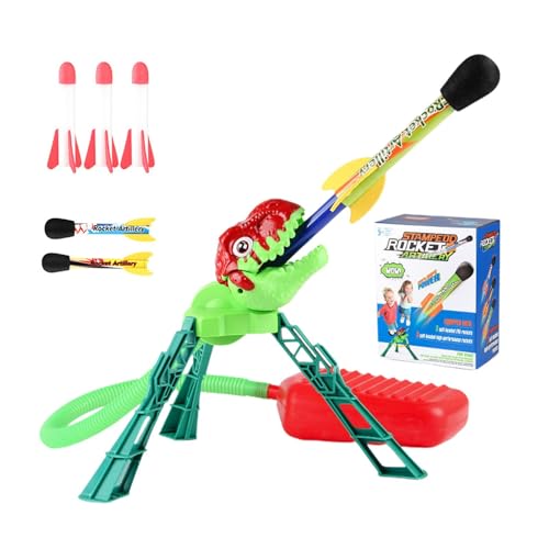 Ruwshuuk Kinderrakete,Step Rocket,Duell-Raketenstartspiel - Interaktives STEM-Spielzeug, Outdoor-Spielzeug für Kinder, Raketenstartspielzeug mit Lichtern für den Garten im Freien von Ruwshuuk