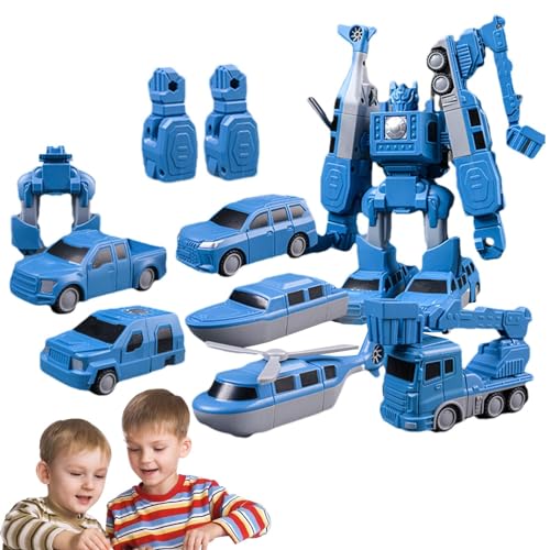 Ruwshuuk -Roboter-Baufahrzeug-Set, Bauauto-Transformationsset | Magnetisches Mehrzweck-Konstruktionsspielzeug für Kinder, das Autos verwandelt - Tragbare zusammenbaubare von Ruwshuuk